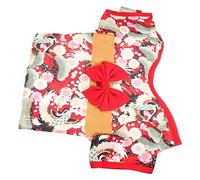GRIRIW 1pc Clothes for Pets Floral Pet Dress Kitten Kimono Costume Clothes Dog Bow Tie Dog Party Supplies Puppy Cat Kimono Costume Puppy Coat Kit Doggy Chihuahua Red Cloth