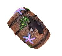 GRIRIW 1pc Fish Tank Decoration Creative Lightweight Broken Barrel Ornament Sea Star Design for Aquarium Landscape Smooth Surface for Micro Landscape Lovers