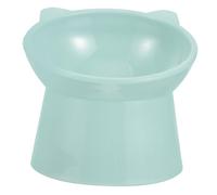 GRIRIW 1pc Neck Protective Feeder Elevated Pet Bowl for Healthy Eating Posture Light Green Skid and Food for Cats and Dogs