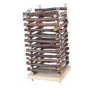 GRIRIW 1pc Wooden Feeder Multi-functional Food Basket for Chinchillas and Guinea Pigs Hay Holder Easy to Clean for Small Pets