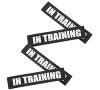 GRIRIW 2 Pairs Dog Harness Stickers with Reflective Service Dog Tags, Removable Hook and Loop Labels for Training Vest Harnesses, Small Size for Pet Safety and Identification