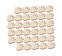 GRIRIW 200pcs Unpainted 20mm Hand Shaped Wooden Pieces for DIY Crafts Natural Wood Hand Cutouts for Home Decor Photo Props
