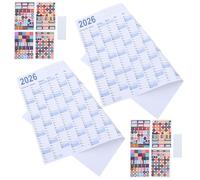 GRIRIW 2026 Jumbo Wall Calendar 2 Sets - Large Oversized Monthly Planner with Writable English Layout, Hanging Yearly Organizer for Home Office Family Scheduling