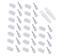 GRIRIW 20pairs Type-c Dust Protective Covers Usb Stoppers for Earphone Plugs to Prevent Dirt and Debris Compatible Type- Includes Cleaning Brushes