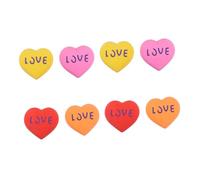 GRIRIW 20pcs Cartoon Heart-Shaped Erasers for Creative Rubber Eraser Small Lightweight Stationery Gift for Students Party Classroom Use Random Color