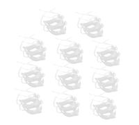 GRIRIW 20pcs Halloween Half Face DIY Mask Bases Unfinished Paintable Plastic Mask for Masquerade Party Cosplay Costume Mardi Gras Craft Family Friendly Comfortable Fit for Adults and