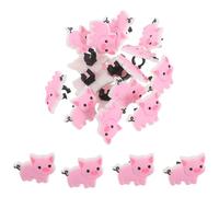 GRIRIW 20pcs Pig-shaped Pencil Toppers Detachable Soft Pvc Pencil Clips for Students School Rewards and Sharing with Friends Cute Animal Decorations