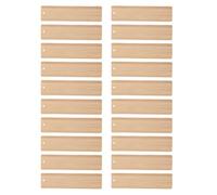 GRIRIW 20pcs Unfinished Wood Tag DIY Craft Bookmark Bamboo Material Blank Surface Ready to Decorate Round Corner Delicate Style for Party and DIY