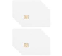 GRIRIW 20pcs White PVC Blank Ic Cards with Memory Atc Chip Contact for Access Control Systems High-speed Data Transfer Cards for Office and Community Security
