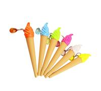 GRIRIW 24pcs Ice Cream Gel Ink Pens Cute Cartoon Shape Gel Writing Pens for Teens School Supplies Random Color Cap Creative Doodle Painting Stationery Random Color