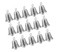GRIRIW 25pcs Antique Christmas Bell Charms Vintage Alloy Jingle Bells for Jewelry Making DIY Crafts and Christmas Tree Hanging Ornaments Lightweight Festive Pendants with Clear Sound