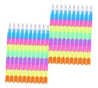 GRIRIW 25pcs Stackable Plastic Pencils Modular Design Eight Section Disassemble Colour Pencils for Kids Flexible Compact Party Bag Fillers Easy Erase Classroom Supplies