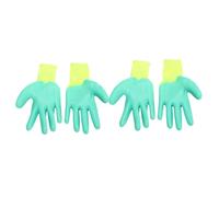 GRIRIW 2Pairs Hamster Anti-bite Training Gloves Thick Protective Rubber Hand Covers Skin-friendly Pet Handling Scratch Resistant