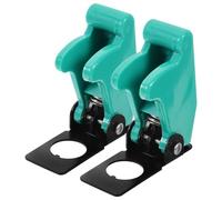 GRIRIW 2pcs 12mm Toggle Switch Covers Green Dustproof Flip Caps Protective Guards for Industrial Electrical Controls