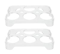 GRIRIW 2Pcs 6-Compartment Refrigerator Egg Storage Box Set Reusable Egg Carrier Case for Fridge and Travel for Kitchen Organization