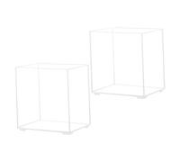 GRIRIW 2pcs Acrylic Fish Tank Stylish Desktop Betta Bowl for Home Decor Compact Transparent Holder for Spaces Easy to Clean and Maintain