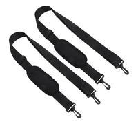 GRIRIW 2pcs Adjustable Black Nylon Shoulder Strap Cushion Pad, Replacement Crossbody and Messenger Bag Straps for Laptop, Gym, Travel, and Office Bags