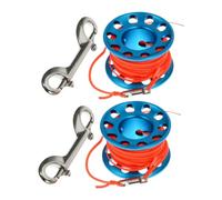 GRIRIW 2pcs Aluminum Alloy Scuba Diving Line Reel Finger Spool with Snap Clip Tangle Design for Underwater Research Photography Exploration