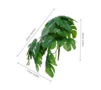 GRIRIW 2pcs Artificial Monstera Leaf Vines Lightweight Hanging Plants for Wall Decor Realistic Faux Greenery Tropical Foliage for Garden Wedding Living Easy to Install