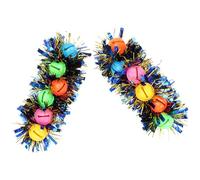 GRIRIW 2pcs Bell Wrist Chain Plastic Decorative Bangle for Parties and Dancing Shows, Chic and Delicate Style Adding Festive Atmosphere without Hurting Hands