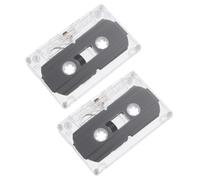 GRIRIW 2pcs Blank Cassette Tape for Recording 45 Minutes with Plastic Case, Vintage Style Multi-use Audio Tape Suitable for Handcraft and Party Decoration