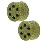 GRIRIW 2pcs Bunny Chew for Small Animals Organic Hay Molar Durable Rabbit Teething Playthings for Guinea Pigs Hamsters and Squirrels