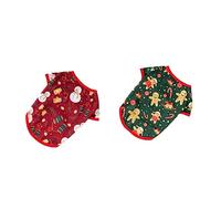 GRIRIW 2pcs Christmas Dog Apparel Cute Snowman Gingerbread Man Pattern Decorative Pet Costume for Dogs for Holiday Celebrations Photoshoots