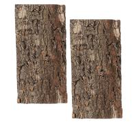 GRIRIW 2pcs Cork Bark Aquarium Decor Natural Softwood Background for Reptile Tanks Fish Tanks and Create Lifelike Habitat Cork Log Design