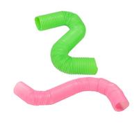 GRIRIW 2pcs Expandable Foldable Hamster Tunnel Tube for Small Pets Lightweight Plastic Play Tunnel Hideout for Ferrets Rats Guinea Pigs Flexible Retractable Pet Training and Activity