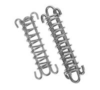 GRIRIW 2pcs Explosionproof Bungee Dog Leash with Stainless Steel Shock Absorber Spring for Medium and Large Dogs Outdoor Hiking and Camping Rope Tensioner Fixed Hook for Secure Walking