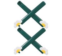 GRIRIW 2pcs Foldable Plastic Book Stand for Desk - Mini Floral Recipe and Textbook Holder - Compact Reading Display Rack for Home Kitchen Use, Green and White