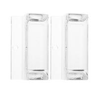 GRIRIW 2pcs Glass Sliding Door Track Sliding Shower Door Bottom Guide Acrylic 3/8 in Channels Low Friction Design Watertight Seal Modern Style Bathroom