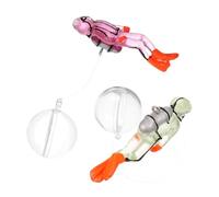 GRIRIW 2pcs Glow The Dark Floating Diver Ornaments for Aquarium Decor Safe Decorations for Fish Tank Setup Unique Underwater Landscape Dynamic Water Flow Design