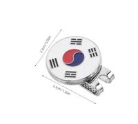 GRIRIW 2pcs Golf Ball Mark Ball Marker Hat Clip Hat Clip Holder Flag Iron