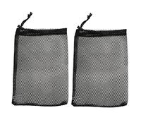 GRIRIW 2pcs Golf Ball Storage Net Bag Durable Mesh Holders for Various Balls Lightweight and Breathable for Golfers and Sports Supplies Convenient Hanging Design