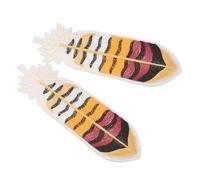GRIRIW 2pcs Handmade Embroidered Plume Bookmarks in Polyester Material, Non Slip and Portable Design for Daily Reading Ritual or Graduation, for Students and Book Lovers