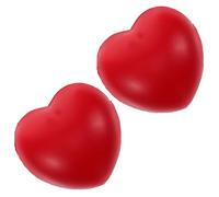 GRIRIW 2pcs Heart-shaped Hand Grip Exercisers PU Material Portable Hand Strengthener Balls for Finger Wrist Muscle Training