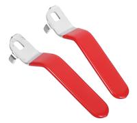 GRIRIW 2pcs Iron Ball Valve Lever Handles with Plastic Grip for Outdoor Faucet Replacement, Universal Compatibility, Replaceable Handle Design, Suitable for Household Pipe Setups