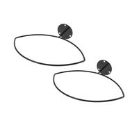 GRIRIW 2Pcs Iron Wall Ball Holders for Football Rugby Basketball Sturdy Sports Wall Decor Storage Racks for Sports Balls