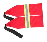 GRIRIW 2Pcs Kayak Safety Flags with Reflective Strips Red Oxford Fabric High Visibility Towing Flags for Canoe Boat Outdoor Water Sports Accessories