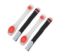 GRIRIW 2pcs LED Luminous Safety Wrist Bands Reflective Glow Arm Bands for Night Running Cycling Hiking Outdoor Sports High Visibility Safety Wristbands