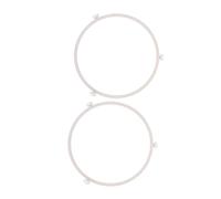 GRIRIW 2pcs Microwave Turntable Ring Support Plastic Base Roller for Microwave Oven Tray and Motor, White, Sturdy and Heat Balanced Replacement Parts