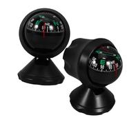 GRIRIW 2pcs Mini Auto Compass for Car Dashboard Compact Portable Vehicle Navigation Ball Plastic Compass for Sea Boat Truck