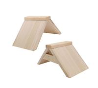 GRIRIW 2Pcs Natural Wood Pigeon Perch Stand for Doves Durable Elevated Bird Frame Practical Design for Pet Birds for Comfortable Roosting