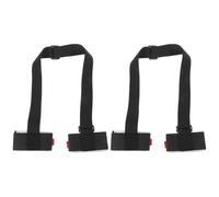 GRIRIW 2pcs Nylon Ski Shoulder Straps and Snowboard Fixing Bands, Handheld Carrying Straps for Ski Boards with Dual Pole Support, Black, Suitable for Winter Outdoor Skiing
