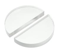 GRIRIW 2pcs Optical Glass Semicircle Lenses Physics Teaching Equipment Lightweight Portable Convex Optics for Scientific Experiments and Classroom Demonstrations