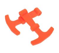 GRIRIW 2Pcs Orange Rubber T-Handle Cooler Latches with Flexible Silicone Grip, Universal Replacement Lid Latch for Outdoor Camping Coolers and Freezer Boxes