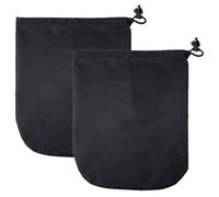 GRIRIW 2pcs Oxford Cloth Rearview Mirror Cover for Protection with Drawstring Design, Easy to Store and Remove, Black Protective Rearview Mirror Cover Suitable for Snowproof and Dustproof