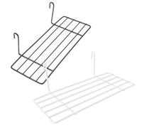 GRIRIW 2pcs Parrot Cage Perch Platform Metal Bird Rest Shelf for Parakeets Budgies Cockatiels Flat Training Stand with Easy Installation for Small Animal Cages