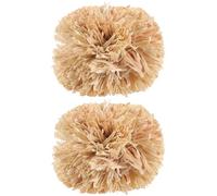 GRIRIW 2pcs Pet Chew for Small Pets Made from Natural Corn Leaves, Beige Bunny and Gerbils Tooth Grinding Balls to Clean Teeth and Boredom When They Are Alone